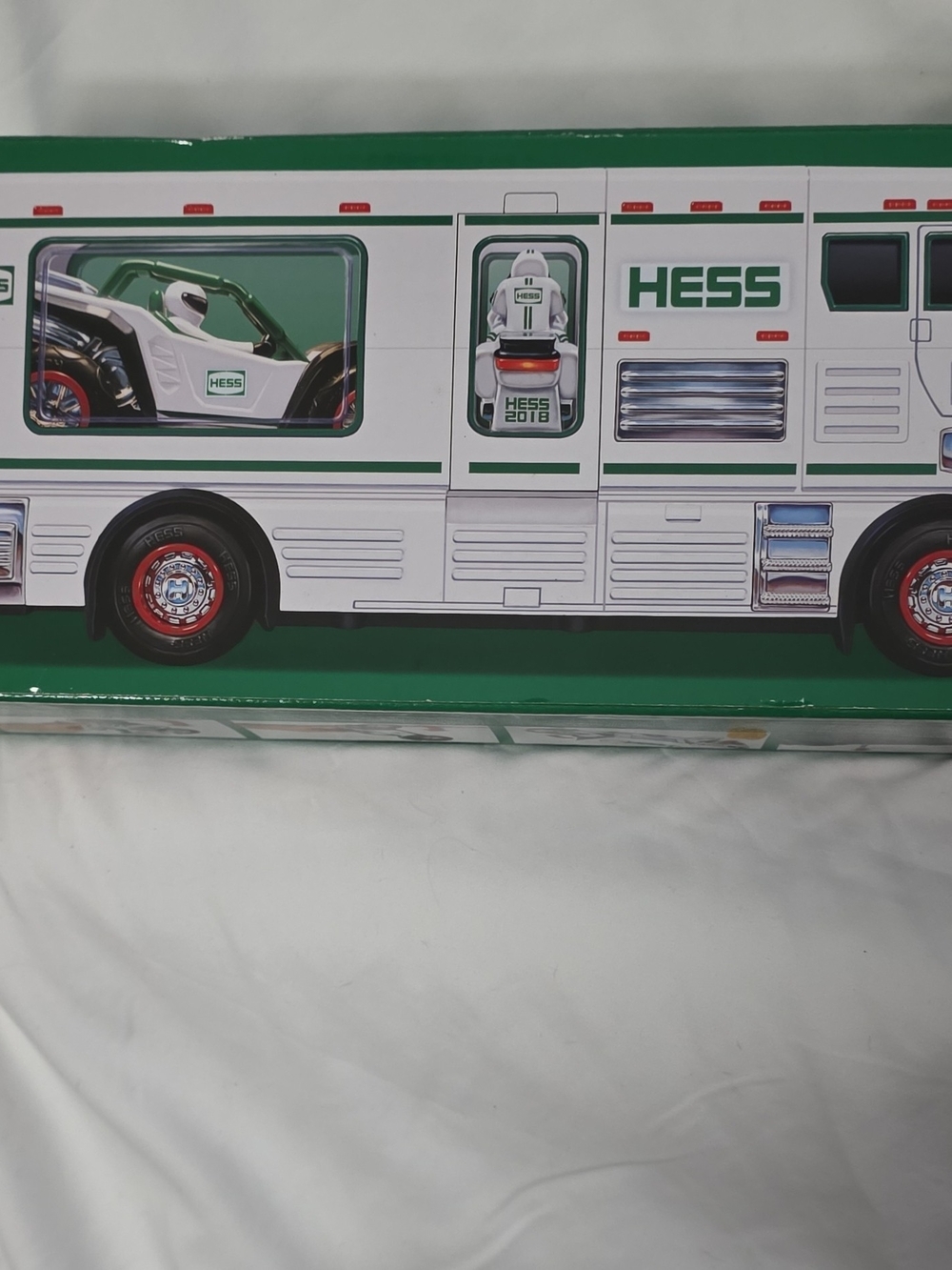 HESS White & Green Toy Truck - Kids Toy